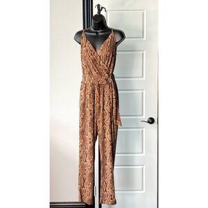 Snakeskin Sleeveless Jumpsuit